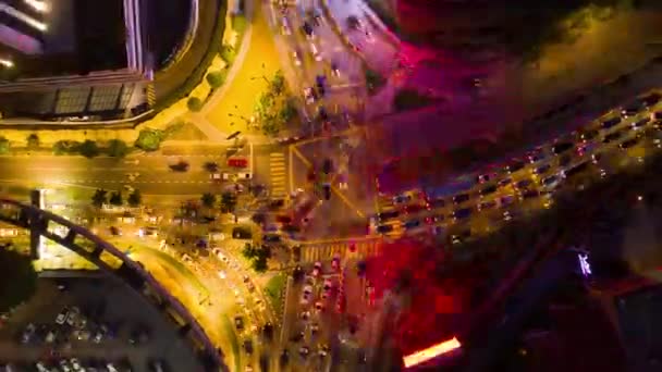 Kuala Lumpur Malezya Eylül 2018 Işıklı Gece Kuala Lumpur Şehir — Stok video