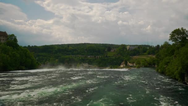 夏日著名的复古瀑布慢动作全景4K — 图库视频影像
