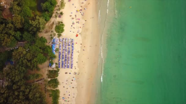 Phuket Tailandia Enero 2018 Turistas Playa Turística Phuket Island Imágenes — Vídeo de stock