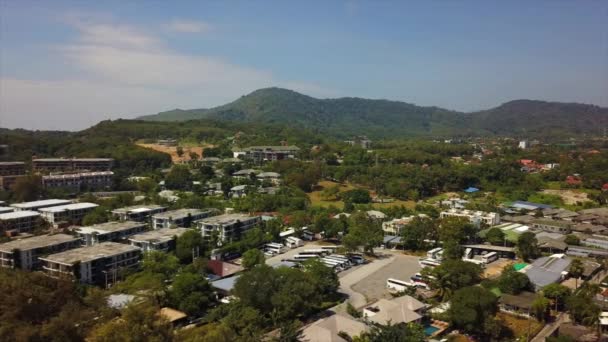 Napos Phuket Sziget Város Háztetőire Légi Thaiföld Panoráma — Stock videók