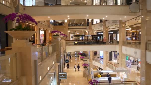 Taipei Taiwan Januari 2018 City Center Beroemde Mall Wandelen Slowmotion — Stockvideo