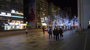 Taipei, Tayvan - 20 Ocak 2018: şehir gece ışıklı panorama 20 Ocak 2018 yaklaşık 4k taipei, Tayvan.