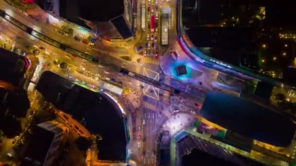 Kuala Lumpur Malaysia Settembre 2018 Notte Illuminata Kuala Lumpur Centro — Video Stock