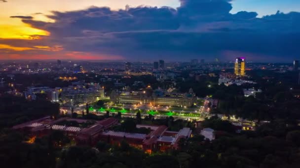 Bangalore India Septiembre 2018 Noche Bangalore Cityscape Downtown Aerial Panorama — Vídeos de Stock