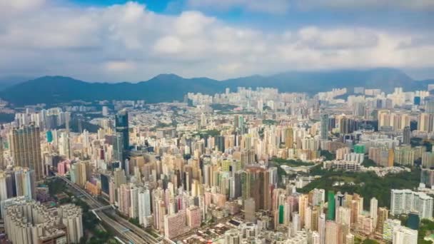 Peakscape Natt Hong Kong Tower Bay Panorama Time Lapse Kina — Stockvideo