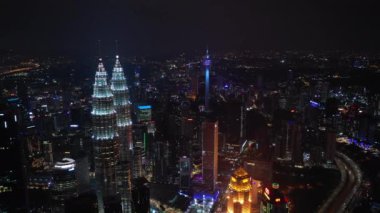 Kuala Lumpur, Malezya - 25 Eylül 2018: Kuala lumpur şehir merkezi havacılık panorama 4k circa 25 Eylül 2018 kuala lumpur, malaysia.r, malezya.