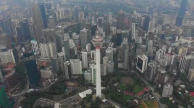 kuala lumpur Klcc park balina gölet şehir Panoraması 4 k zaman sukut malaisia