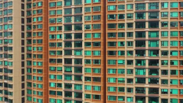 Dag Tid Stadsbilden Berömda Levande Komplexa Downtown Antenn Panorama Hongkong — Stockvideo
