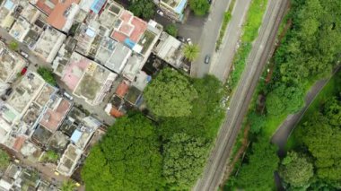 Bangalore, Hindistan - 15 Eylül 2018: Gün zaman bangalore cityscape downtown hava panorama 4k 15 Eylül 2018 yaklaşık bangalore, Hindistan.