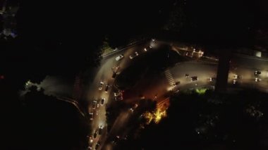 gece saat bangalore şehir trafik sokak hava panorama 4k Hindistan