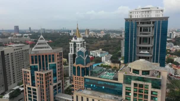 Bangalore Hindistan Eylül 2018 Gün Zaman Bangalore Cityscape Downtown Hava — Stok video