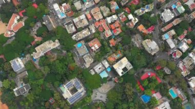 Bangalore, Hindistan - 15 Eylül 2018: Gün zaman bangalore cityscape downtown hava panorama 4k 15 Eylül 2018 yaklaşık bangalore, Hindistan.