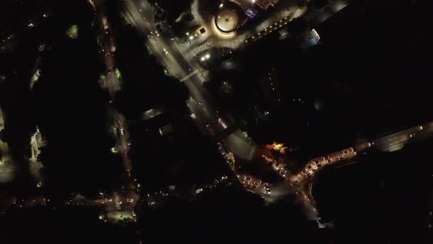 Noční Čas Bangalore City Provozu Ulice Letecké Panorama Indie — Stock video