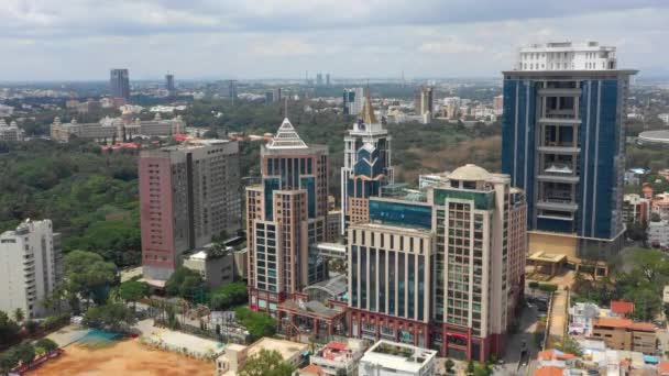 Bangalore India September 2018 Day Time Bangalore Cityscape Downtown Aerial — Stock Video