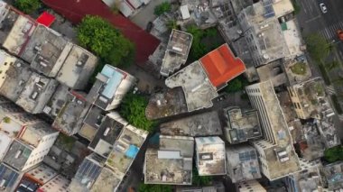 günbatımı zamanı ünlü sanya defne cityscape hava panorama 4k Çin
