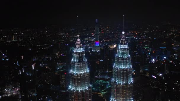 Kuala Lumpur Malaysien September 2018 Kuala Lumpur Downtown Aerial Panorama — Stockvideo