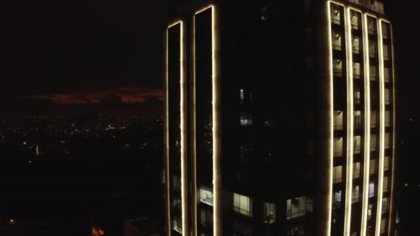 Bangalore Hindistan Eylül 2018 Gece Bangalore Cityscape Downtown Hava Panorama — Stok video