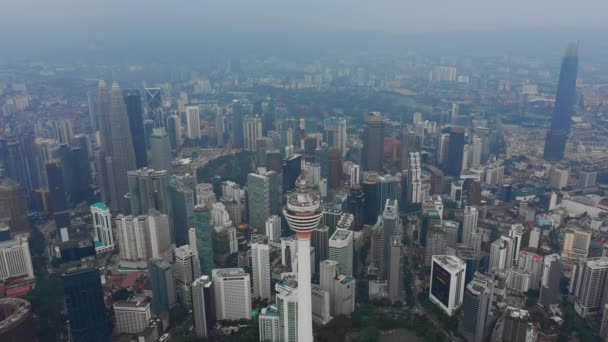 Kuala Lumpur Malaisie Septembre 2018 Jour Kuala Lumpur Downtown Aerial — Video