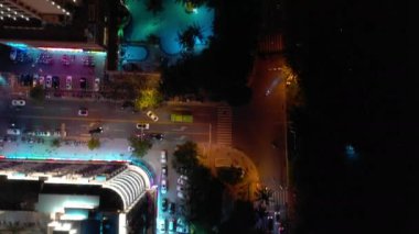 gece aydınlatma sanya cityscape Rating sokak hava panorama 4k Çin