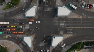Sanya cityscape Rating sokak hava panorama 4k Çin