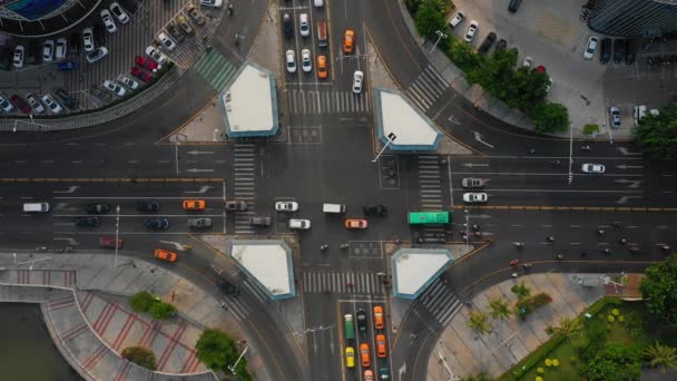 三亚市景交通街空中全景4K — 图库视频影像