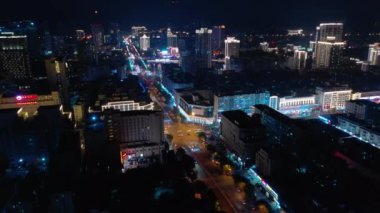 gece aydınlatma sanya cityscape Rating sokak hava panorama 4k Çin