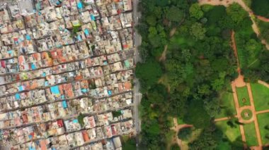 Bangalore, Hindistan - 15 Eylül 2018: güneşli gün bangalore cityscape downtown hava panorama 4k 15 Eylül 2018 yaklaşık bangalore, Hindistan.