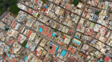 Bangalore, Hindistan - 15 Eylül 2018: güneşli gün bangalore cityscape downtown hava panorama 4k 15 Eylül 2018 yaklaşık bangalore, Hindistan.