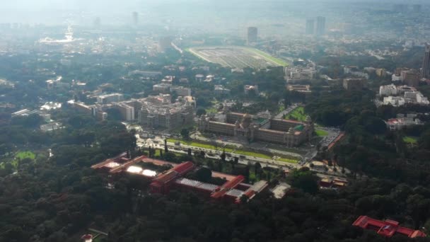 Zonnige Dag Bangalore Stad Beroemde Paleis Hof Bibliotheek Luchtfoto Panorama — Stockvideo