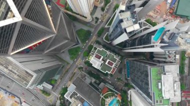 kuala lumpur cityscape downtown Rating sokak hava topdown panorama 4k Malezya