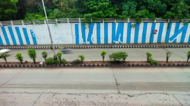班加罗尔城市白天交通街全景4K 时代印度 — 图库视频影像