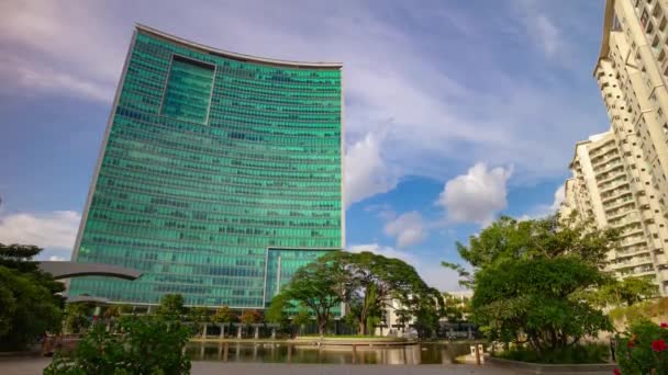 Dia Ensolarado Bangalore Comércio Mundial Centro Quadrado Panorama Timelapse Índia — Vídeo de Stock