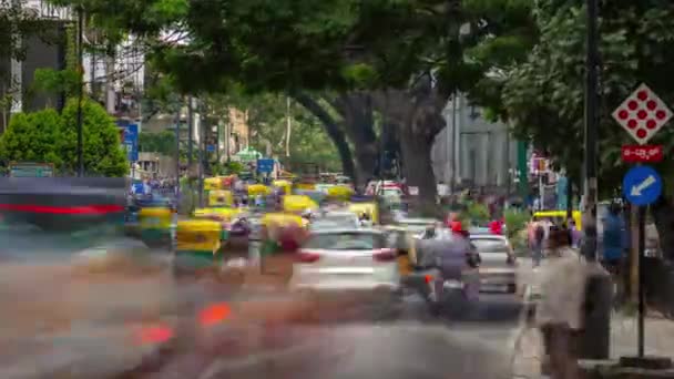 Dia Hora Bangalore Cidade Baixa Tráfego Rua Panorama Timelapse Índia — Vídeo de Stock