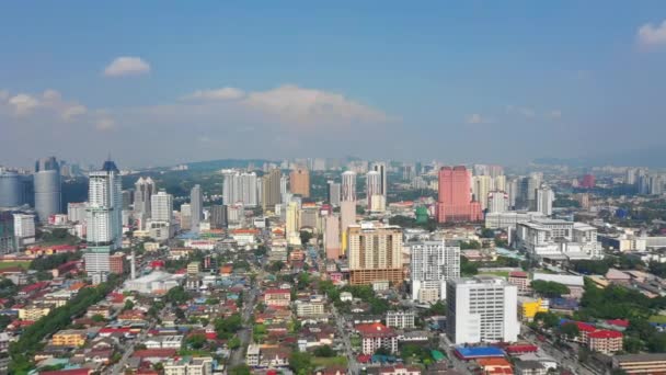 Jour Ensoleillé Kuala Lumpur Centre Ville Bloc Vie Panorama Aérien — Video