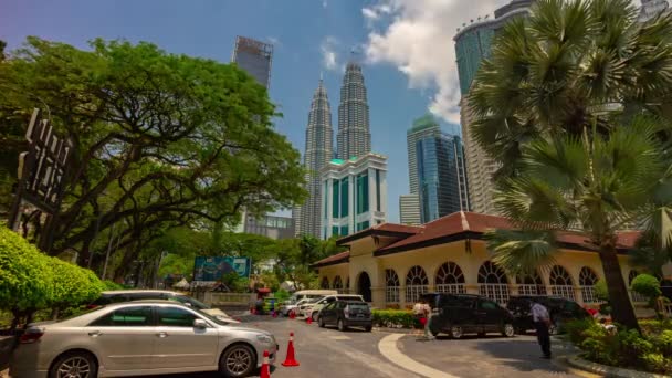 Giornata Sole Kuala Lumpur Città Centro Vista Strada Panorama Timelapse — Video Stock