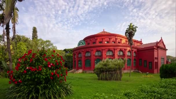 Bangalore Città Famosa Biblioteca Statale Edificio Traffico Strada Panorama Timelapse — Video Stock