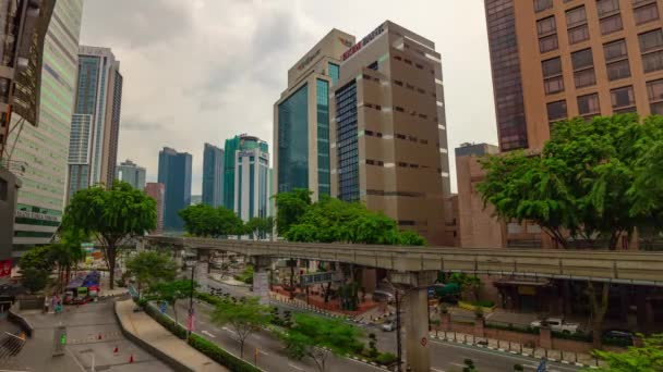 Den Čas Kuala Lumpur City Center Provoz Pouliční Metro Linka — Stock video