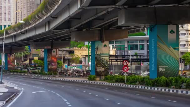 Kuala Lumpur Cidade Centro Tráfego Rua Estrada Panorama Timelapse Malásia — Vídeo de Stock