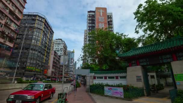 Hong Kong Oktober 2018 Dag Verkeer Street View Panorama Timelpase — Stockvideo