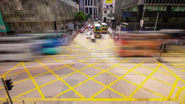 Hong Kong Oktober 2018 Tagsüber Verkehr Street View Panorama Timelpase — Stockvideo