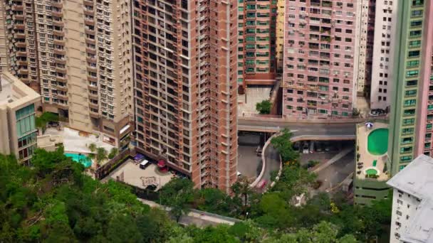 Hong Kong Oktober 2018 Tagsüber Verkehr Street View Panorama Timelpase — Stockvideo