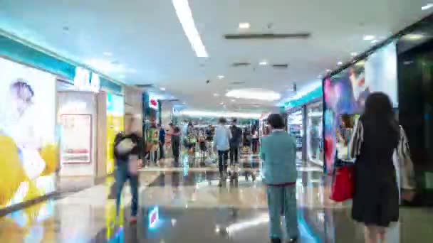 Shenzhen January 2016 People Shopping Mall Timelapse Footage — Stock Video