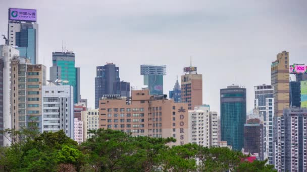 Heure Journée Hong Kong Paysage Urbain Panorama Chine — Video