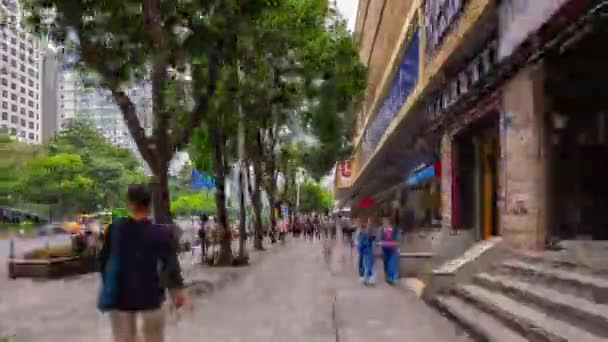 Shenzhen China Oktober 2018 Abendzeit Shenzhen Stadtverkehr Straße Kreuzung Dachterrassenpanorama — Stockvideo