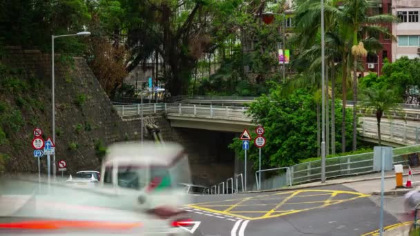Hong Kong Octubre 2018 Día Tráfico Vista Calle Panorama Timelpasa — Vídeo de stock