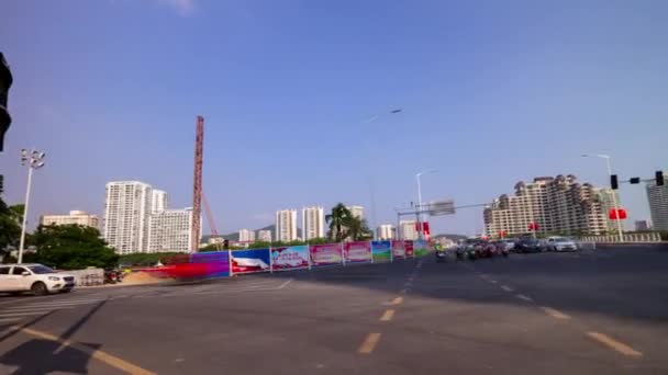 Sanya Chine Octobre 2018 Journée Ensoleillée Sanya Ville Circulation Rue — Video