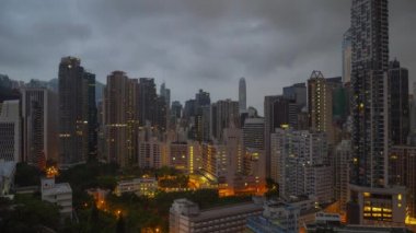 Gündüz Hong Kong cityscape panorama 4k çin