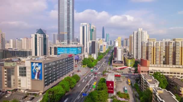 Hong Kong Ekim 2018 Gündüz Trafik Sokak Görünümü Panorama Timelpase — Stok video
