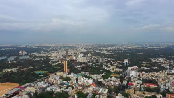 Den Čas Bangalore City Vysoká Anténa Panorama Indie — Stock video
