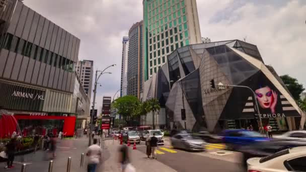 Куала Лумпур Малайзия Сентября 2018 Панорама Улицы Куала Лумпур Прогулочными — стоковое видео